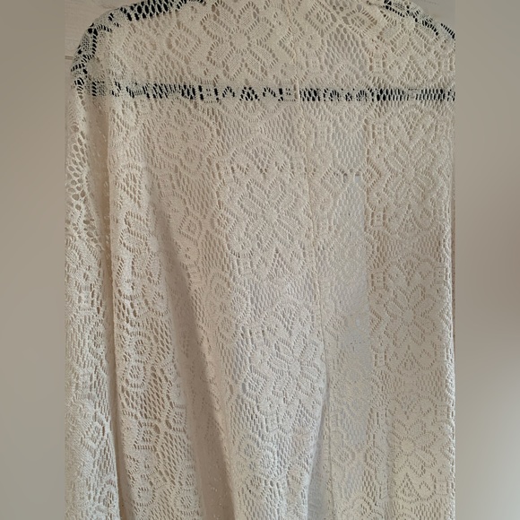 Ardene | White Crocheted Cardigan w Fringe - Picture 7 of 7